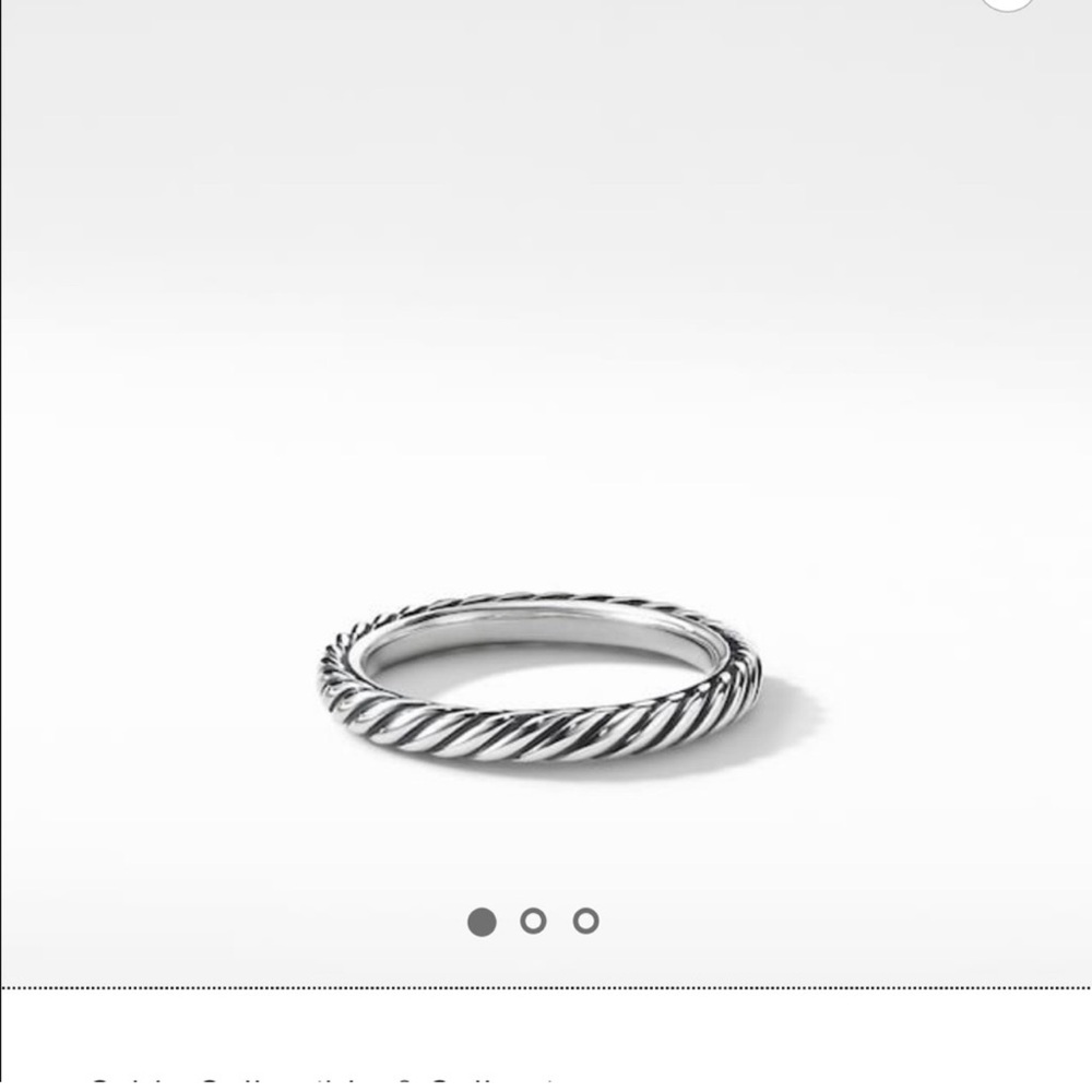 David Yurman Twisted Cable Ring- Silver sz 8